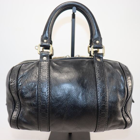 Vintage Gucci Black Leather Boston Bag – Style 268673 – Made in Italy - Picture 2 of 10
